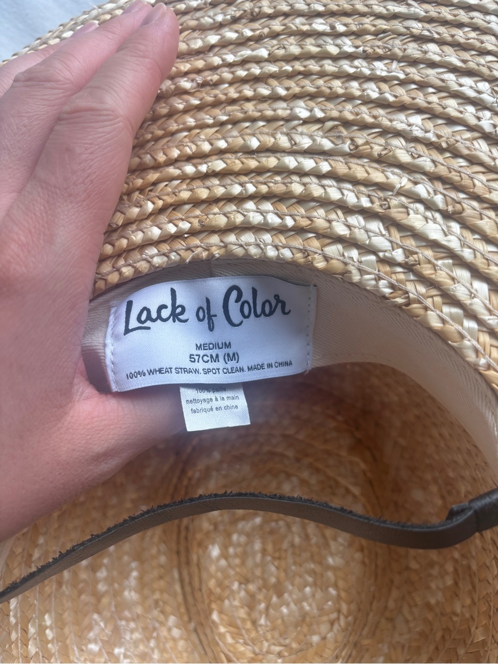 Lack Of Color Boater Regular Brim Natural Wheat Straw Hat size M - Picture 8 of 12